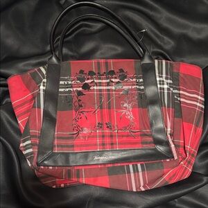 Red Plaid Victorias Secret Women's Tote Bag NWOT